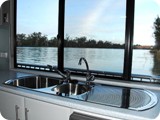 Kitchen sink overlooking the ever changing scenery