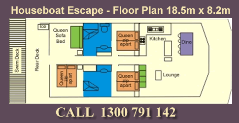 Houseboat Escape floor plan